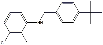 N-[(4-tert-butylphenyl)methyl]-3-chloro-2-methylaniline Struktur