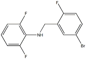 N-[(5-bromo-2-fluorophenyl)methyl]-2,6-difluoroaniline Struktur