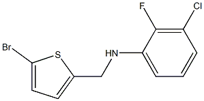 N-[(5-bromothiophen-2-yl)methyl]-3-chloro-2-fluoroaniline Struktur