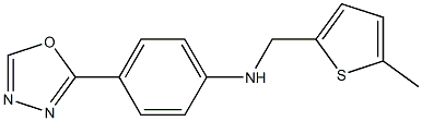 N-[(5-methylthiophen-2-yl)methyl]-4-(1,3,4-oxadiazol-2-yl)aniline Struktur