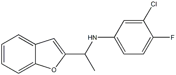 N-[1-(1-benzofuran-2-yl)ethyl]-3-chloro-4-fluoroaniline Struktur