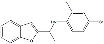 N-[1-(1-benzofuran-2-yl)ethyl]-4-bromo-2-fluoroaniline Struktur