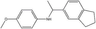 N-[1-(2,3-dihydro-1H-inden-5-yl)ethyl]-4-methoxyaniline Struktur