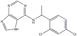 N-[1-(2,4-dichlorophenyl)ethyl]-7H-purin-6-amine Struktur