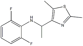 N-[1-(2,5-dimethyl-1,3-thiazol-4-yl)ethyl]-2,6-difluoroaniline Struktur