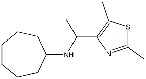 N-[1-(2,5-dimethyl-1,3-thiazol-4-yl)ethyl]cycloheptanamine Struktur