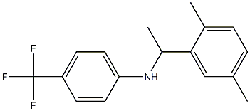 N-[1-(2,5-dimethylphenyl)ethyl]-4-(trifluoromethyl)aniline Struktur