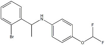 N-[1-(2-bromophenyl)ethyl]-4-(difluoromethoxy)aniline Struktur