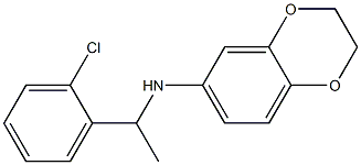 N-[1-(2-chlorophenyl)ethyl]-2,3-dihydro-1,4-benzodioxin-6-amine Struktur