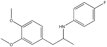 N-[1-(3,4-dimethoxyphenyl)propan-2-yl]-4-fluoroaniline Struktur