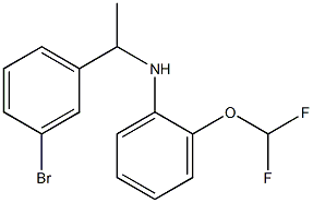 N-[1-(3-bromophenyl)ethyl]-2-(difluoromethoxy)aniline Struktur