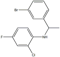 N-[1-(3-bromophenyl)ethyl]-2-chloro-4-fluoroaniline Struktur