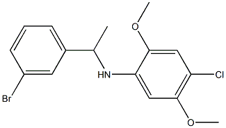 N-[1-(3-bromophenyl)ethyl]-4-chloro-2,5-dimethoxyaniline Struktur