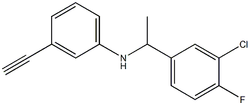 N-[1-(3-chloro-4-fluorophenyl)ethyl]-3-ethynylaniline Struktur