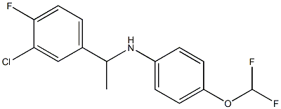 N-[1-(3-chloro-4-fluorophenyl)ethyl]-4-(difluoromethoxy)aniline Struktur