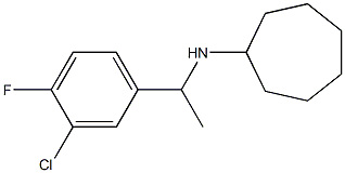 N-[1-(3-chloro-4-fluorophenyl)ethyl]cycloheptanamine Struktur