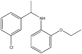 N-[1-(3-chlorophenyl)ethyl]-2-ethoxyaniline Struktur