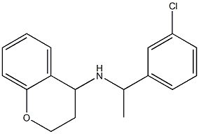 N-[1-(3-chlorophenyl)ethyl]-3,4-dihydro-2H-1-benzopyran-4-amine Struktur