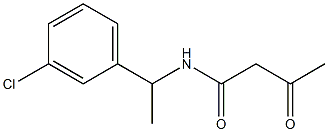 N-[1-(3-chlorophenyl)ethyl]-3-oxobutanamide Struktur