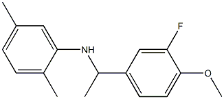 N-[1-(3-fluoro-4-methoxyphenyl)ethyl]-2,5-dimethylaniline Struktur