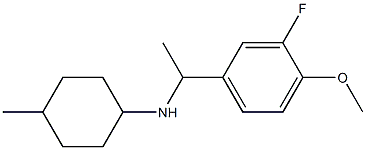 N-[1-(3-fluoro-4-methoxyphenyl)ethyl]-4-methylcyclohexan-1-amine Struktur