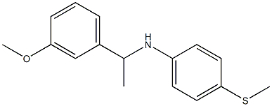 N-[1-(3-methoxyphenyl)ethyl]-4-(methylsulfanyl)aniline Struktur