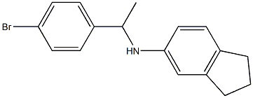 N-[1-(4-bromophenyl)ethyl]-2,3-dihydro-1H-inden-5-amine Struktur