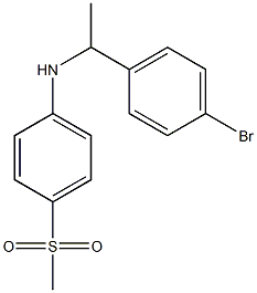 N-[1-(4-bromophenyl)ethyl]-4-methanesulfonylaniline Struktur