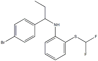 N-[1-(4-bromophenyl)propyl]-2-[(difluoromethyl)sulfanyl]aniline Struktur