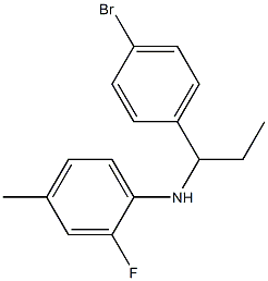 N-[1-(4-bromophenyl)propyl]-2-fluoro-4-methylaniline Struktur