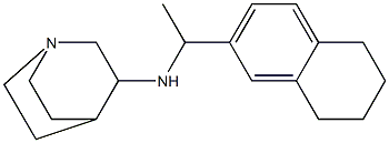 N-[1-(5,6,7,8-tetrahydronaphthalen-2-yl)ethyl]-1-azabicyclo[2.2.2]octan-3-amine Struktur