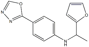 N-[1-(furan-2-yl)ethyl]-4-(1,3,4-oxadiazol-2-yl)aniline Struktur