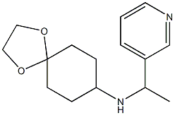 N-[1-(pyridin-3-yl)ethyl]-1,4-dioxaspiro[4.5]decan-8-amine Struktur