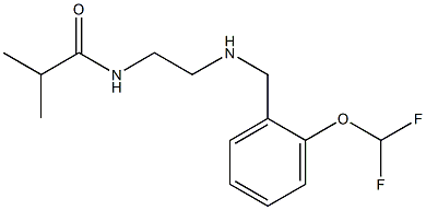 N-[2-({[2-(difluoromethoxy)phenyl]methyl}amino)ethyl]-2-methylpropanamide Struktur