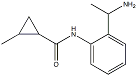 N-[2-(1-aminoethyl)phenyl]-2-methylcyclopropanecarboxamide Struktur