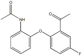 N-[2-(2-acetyl-4-fluorophenoxy)phenyl]acetamide Struktur