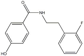 N-[2-(2-fluorophenyl)ethyl]-4-hydroxybenzamide Struktur