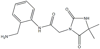 N-[2-(aminomethyl)phenyl]-2-(4,4-dimethyl-2,5-dioxoimidazolidin-1-yl)acetamide Struktur