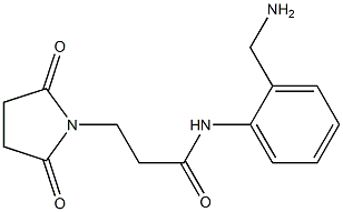 N-[2-(aminomethyl)phenyl]-3-(2,5-dioxopyrrolidin-1-yl)propanamide Struktur