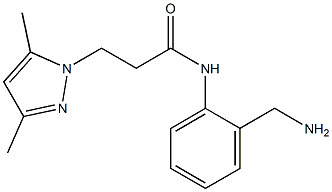 N-[2-(aminomethyl)phenyl]-3-(3,5-dimethyl-1H-pyrazol-1-yl)propanamide Struktur