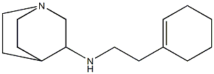 N-[2-(cyclohex-1-en-1-yl)ethyl]-1-azabicyclo[2.2.2]octan-3-amine Struktur