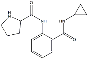 N-[2-(cyclopropylcarbamoyl)phenyl]pyrrolidine-2-carboxamide Struktur