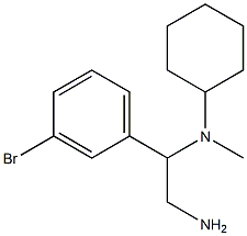 N-[2-amino-1-(3-bromophenyl)ethyl]-N-cyclohexyl-N-methylamine Struktur