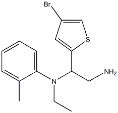 N-[2-amino-1-(4-bromothiophen-2-yl)ethyl]-N-ethyl-2-methylaniline Struktur