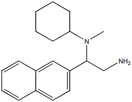 N-[2-amino-1-(naphthalen-2-yl)ethyl]-N-methylcyclohexanamine Struktur