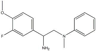 N-[2-amino-2-(3-fluoro-4-methoxyphenyl)ethyl]-N-methylaniline Struktur