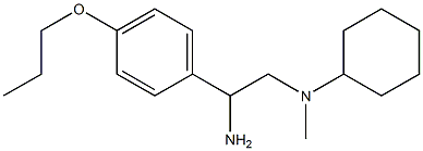 N-[2-amino-2-(4-propoxyphenyl)ethyl]-N-methylcyclohexanamine Struktur