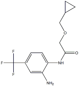 N-[2-amino-4-(trifluoromethyl)phenyl]-2-(cyclopropylmethoxy)acetamide Struktur