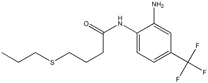 N-[2-amino-4-(trifluoromethyl)phenyl]-4-(propylsulfanyl)butanamide Struktur