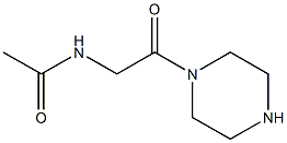 N-[2-oxo-2-(piperazin-1-yl)ethyl]acetamide Struktur